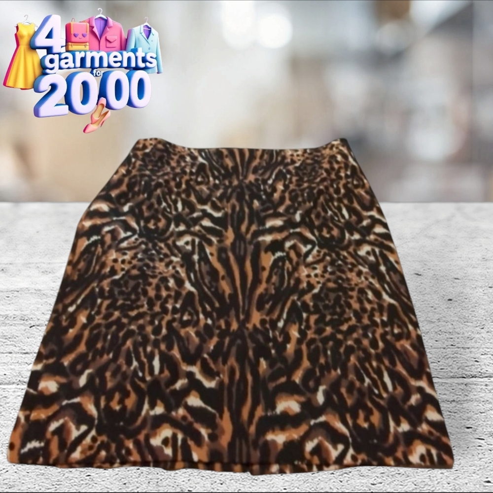 Talbots pencil animal print skirt size 16